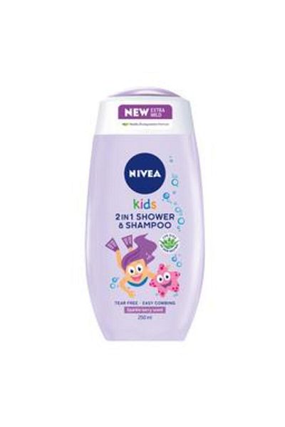NIVEA 2in1 Kids Shower & Shampoo with Bio Aloe Vera Berry Scent 250 ml