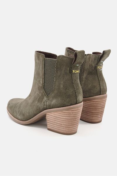 Toms Women Everly Slip On Ankle Boots, Dark Olive