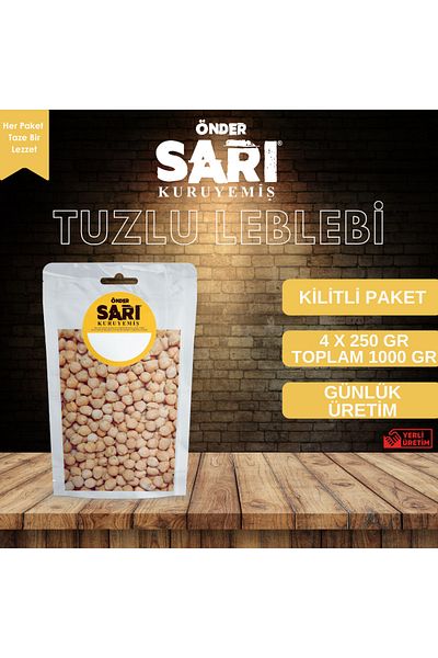 Önder Sarı Kuruyemiş Salted Chickpea Nuts 250 Gr X 4 Ziplock Package