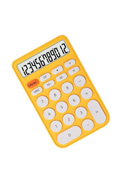 valkyrie Junno Sevimli Yuvarlak Tuşlu 12 Basamaklı Masaüstü Hesap Makinesi Sarı