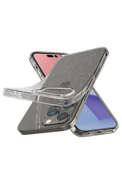 Spigen Husa pentru iPhone 14 Pro - Spigen Liquid Crystal Glitter - Crystal Quartz