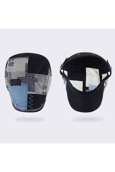 valkyrie Italayla Style Dynamic Men's Kaşquette Canvas Asymmetrical Model Adjustable Sweatproof Black