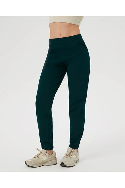 Ayma Active Σκούρο πράσινο Φούτερ Jogger από οργανικό βαμβάκι με ψηλόμεσο μέσο