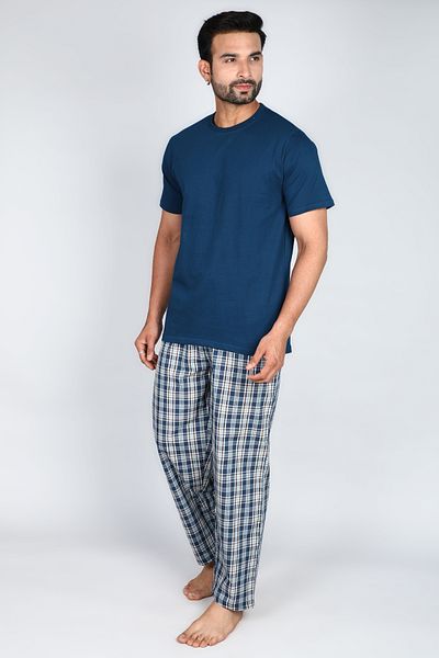 Victor and Jane Mens Premium 2pc Loungewear Set Knit & Woven