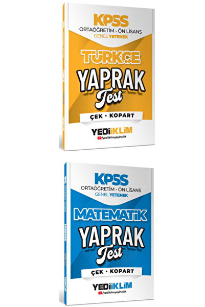 Yediiklim Yayınları 2026 KPSS ORTAÖĞRETİM-ÖNLİSANS GENEL YETENEK TÜRKÇE-MATEM...