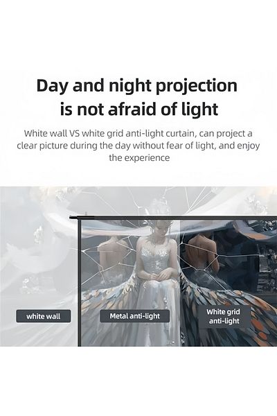 FlashHawk 2025 Upgraded 100inch Projector Screen for Daylight Viewing, Indoor Outdoor Portable 16:9 4K HD