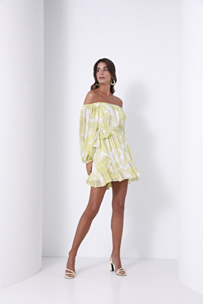 KASHA 24YE055 OMUZU AÇIK ELBİSE