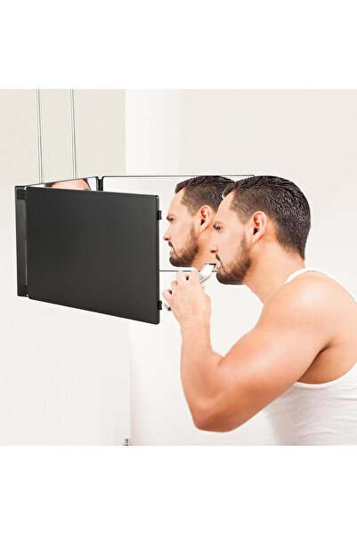 valkyrie 360 Derece 3 Yön Kişisel Saç Sakal Kesimi Berber Aynası - Teleskopik...