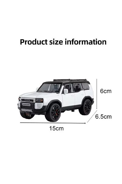Choice White 1:32 Prado Suv Car Model Toys Alloy Die-casting Pull Back 6 Doors Opened Sound Light Off-road