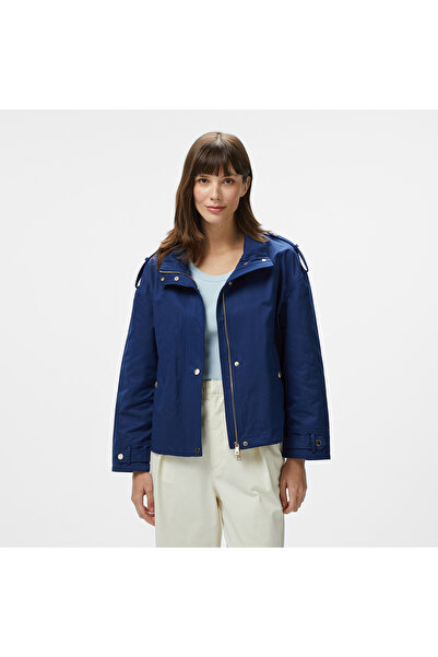 Nautica Kadın Lacivert Regular Fit Dik Yaka Mont