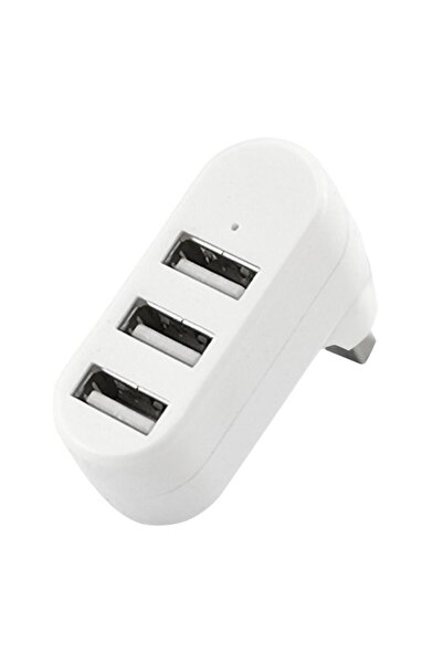 valkyrie 3 Portlu Usb 2.0 Hub Döner Kafalı Splitter Hub Adaptör Beyaz