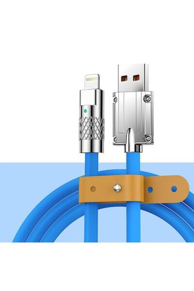 valkyrie 120w-m 6a Ios Apple Lightning Sıvı Silikon Data Hızlı Şarj Kablosu -...