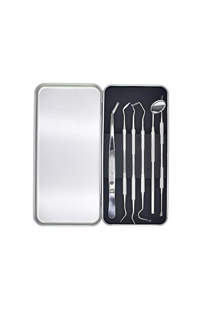 valkyrie 6 Adet Metal Kutulu Paslanmaz Çelik Diş Tartar Dil Temizleme Dental ...