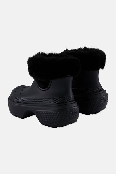 Crocs Men Slip On Stomp Lined Boots, Black