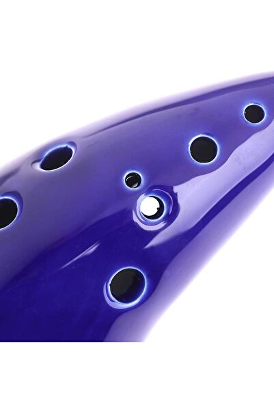 valkyrie Ocarina 12 Delik Ocarina Seramik Alto C Ocarina Flüt Mavi Ocarina Sualtı Müzik Nefesli Enst
