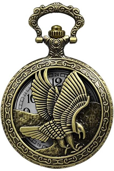 valkyrie Vintage Kartal Motifli Retro Köstekli Cep Saati - Beşiktaş Saat - Kutulu Hediyelik