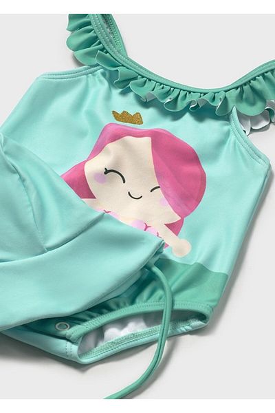 MAYORAL Girl's Swimsuit and Hat