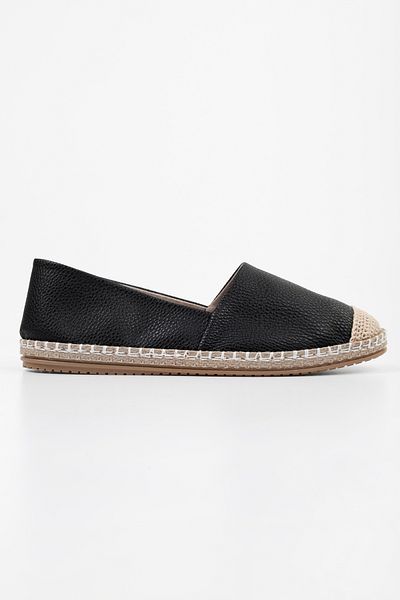 Shoeberry Ziles Black Skin Espadrille für Damen