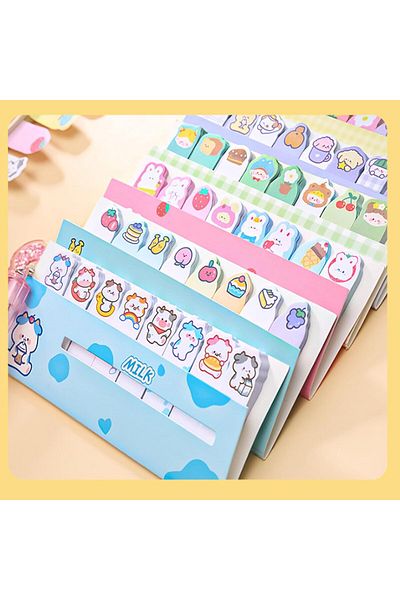 fulina 10 sets of Animal Sticky Notes,Cute Animals Styles,Easy to Stick & Remove,for Office School,5x6cm