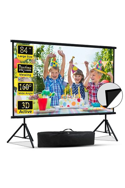 FlashHawk 2025 Upgraded 80inch Projector Screen,Indoor Outdoor Portable 16:9 4K HD Movie Screen with Carry Bag
