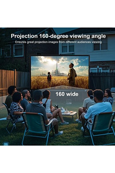 FlashHawk Projector Screen with Stand -100 inch 16:9 4K HD with Four-Legged Frame Carry Bag for Home Theater