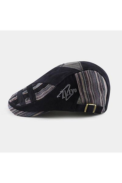 valkyrie Men's Black Cap - Italian Style, Adjustable Canvas Anti-Sweat Cap