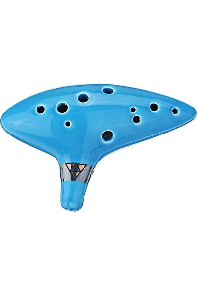 valkyrie Ocarina 12 Delik Ocarina Seramik Alto C Ocarina Flüt Mavi Ocarina Sualtı Müzik Nefesli Enst