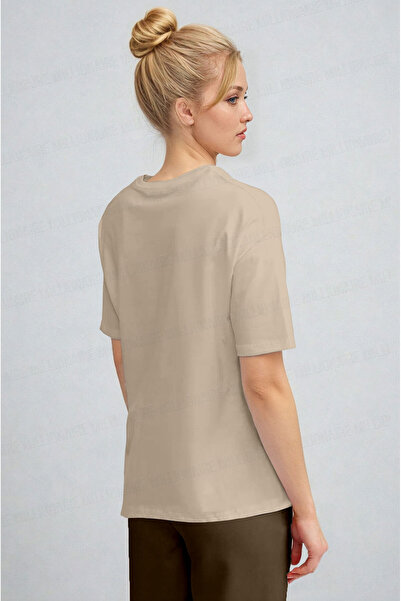 Teenage Millionaire Dámské tričko Camel Prodyšný Kulatý Výstřih Regular Fit Normální Střih Bez Potisku