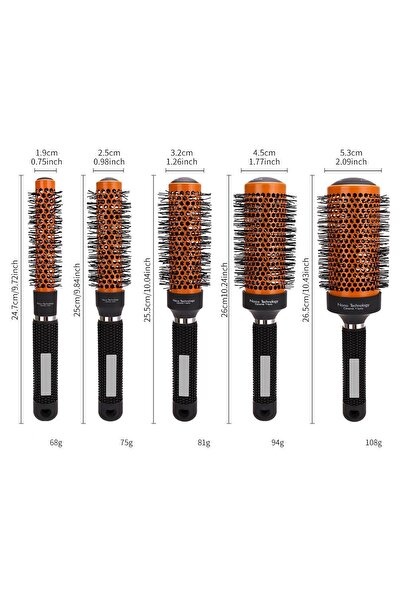 valkyrie Επαγγελματική βούρτσα μαλλιών 19 χιλιοστών με κεραμική ιονική θερμική τεχνολογία για κομμωτήριο