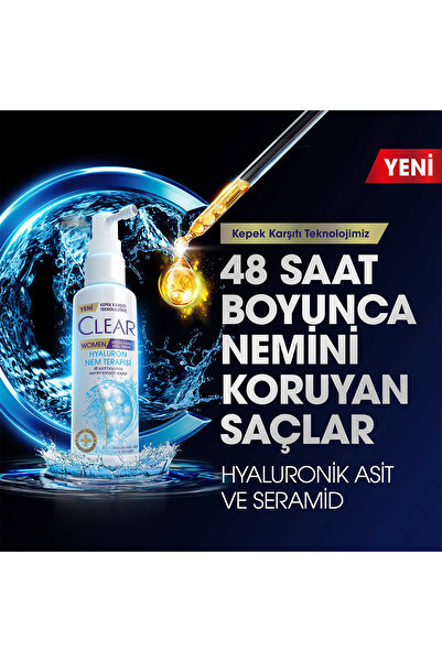 Clear Women Kepeğe Karşı Etkili Saç Bakım Serumu Hyaluron Nem Terapisi 90 ml