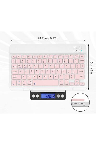 valkyrie Bl30 Bluetooth 10 Inç Ios Windows Android Uyumlu Kablosuz Klavye - Türkçe - Şarjlı-sessiz M