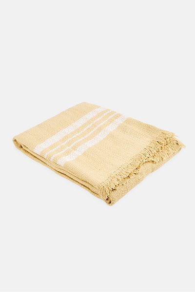 BEBEHOME 1 Pieces Textured Throw Blanket 110 H x 174 L cm, Beige