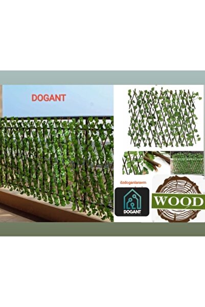 dogant özdoğanlar avm Marmara Ahşap Yapay Balkon Demiri Duvar Süsü Sarmaşık Çit Akordiyon 3 Metre Açılıyor