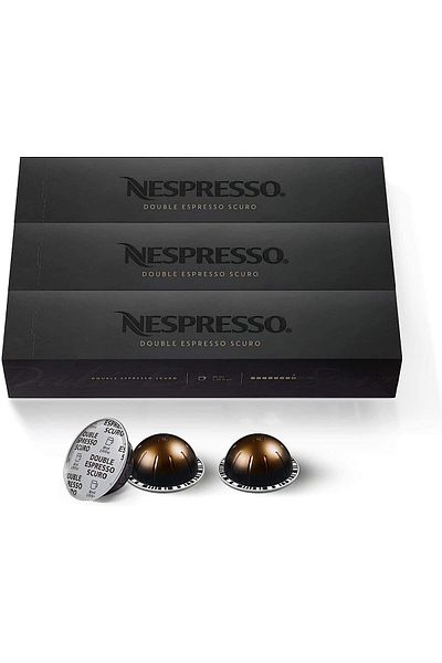 Nespresso VertuoLine Double Espresso SCURO, 80 ml, Pack of 3 Sleeves