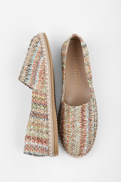 Shoeberry Women's Virlan Colored Wicker Espadrille