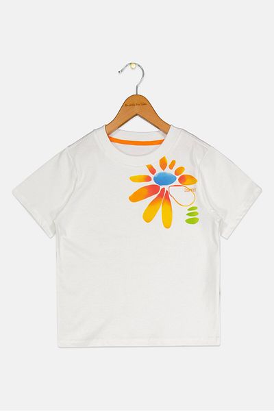 Esprit Kids Girl Short Sleeves Graphic Print T-Shirts, White