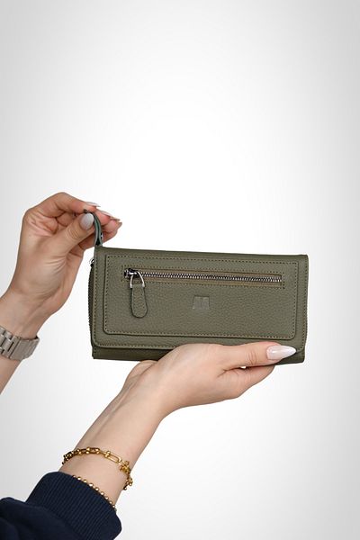 MFT Leather Design Quartz 2718 Genuine Leather Zippered Women's Wallet
