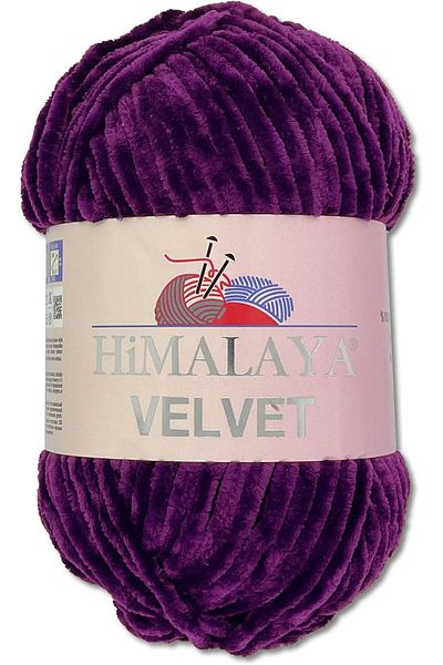 Himalaya velvet Dolphin Chenille Yarn 100g - Purple (90028), Fluffy & Shiny for Knitting & Crafts