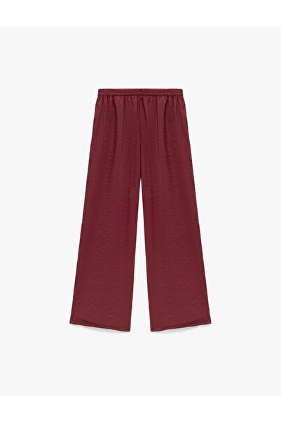 Koton Modal Kumaş Normal Bel Cepli Düz Bol Paça Pantolon