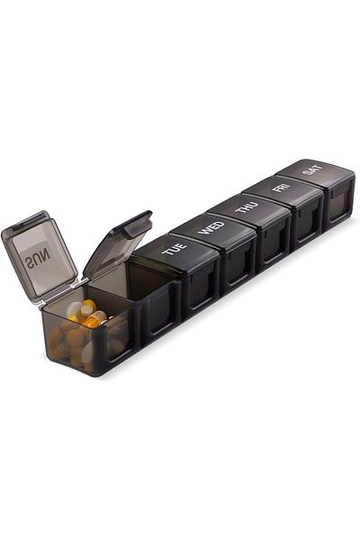 COOYA Weekly Pill Organizer, Large Daily Pill Case with Compartments