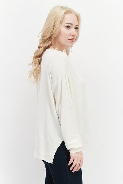 French Connection Women V Neck Long Sleeve Sweater, Off White