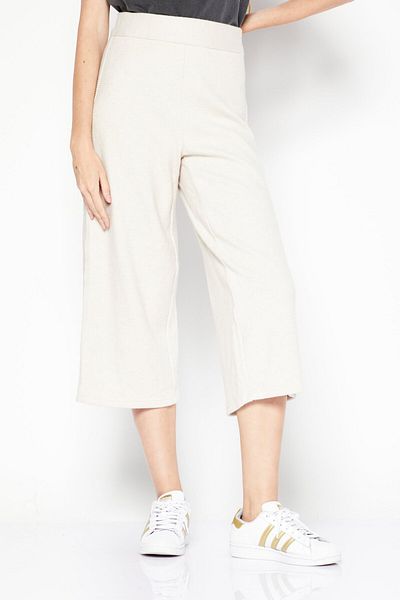 Dkny Women Knitted Palazzo Pants, Light Beige