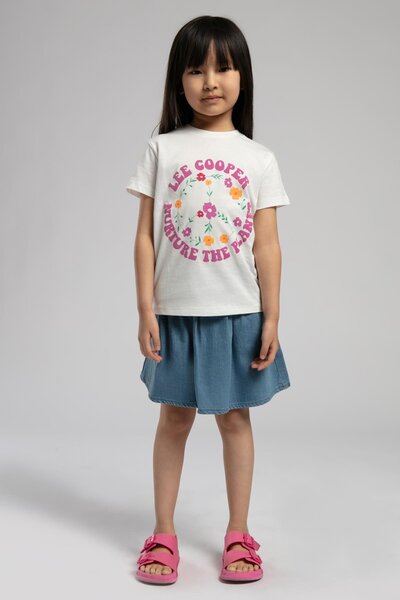 Lee Cooper Imelda Girl's T-Shirt Ecru