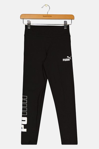 Puma Kids Girls Sportswear Fit Brand Logo Training Leggings, Black