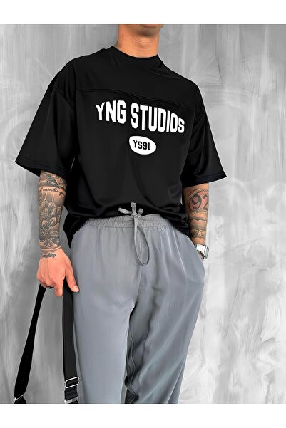 ablukaonline Чоловіча біла футболка оверсайз з принтом