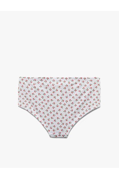 Koton Cotton Bow Extra High Waist Cherry Printed Hipster Panties
