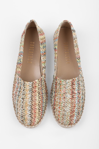 Shoeberry Women's Virlan Colored Wicker Espadrille
