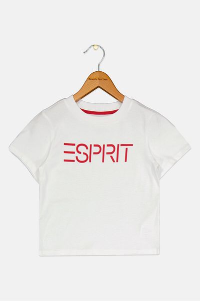 Esprit Toddlers Boy Short Sleeves Brand Logo T-shirt, White