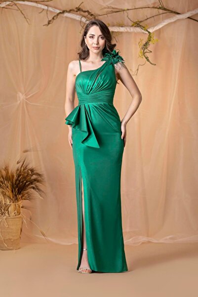 MAXXE 6070SIV SIVAMA SATEN ELBİSE