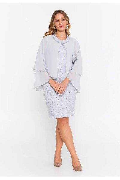 MAXXE 5899DSF ŞİFON CEKETLİ KISA DANTEL ELBİSE